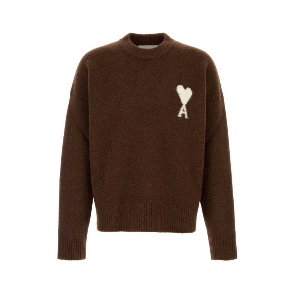 Ami Men Chocolate Stretch Alpaca Blend Sweater